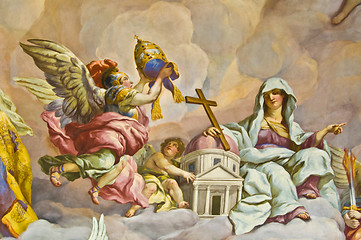 Image showing Biblical fresco