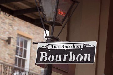 Image showing Bourbon street sign