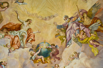 Image showing Biblical fresco