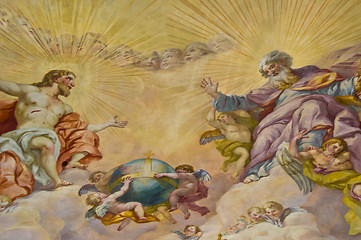 Image showing Biblical fresco