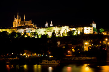 Image showing castle of Prague at night