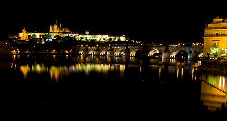 Image showing castle of Prague at night