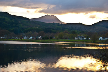 Image showing Sunset at Loch Ard