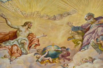 Image showing Biblical fresco