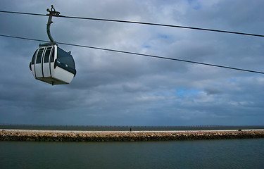 Image showing Cable car above the Tejo
