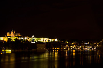 Image showing castle of Prague at night