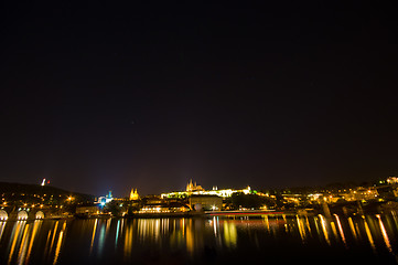 Image showing castle of Prague at night