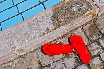 Image showing Red Flip Flops