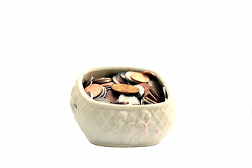 Image showing Box of coins