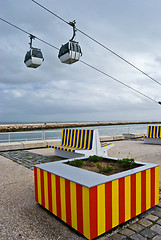 Image showing Cable car above the Tejo