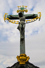 Image showing Statue at the Charles bridge