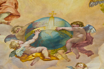 Image showing Biblical fresco