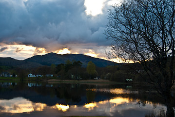 Image showing Sunset at Loch Ard