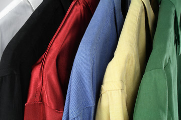 Image showing Closeup of colorful clothes