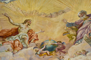 Image showing Biblical fresco