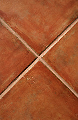 Image showing Terracotta ceramic tiles