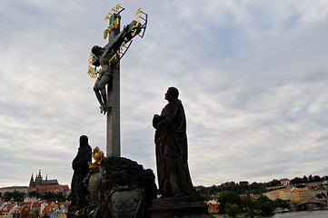 Image showing Statue at the Charles bridge