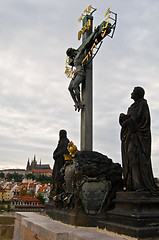 Image showing Statue at the Charles bridge