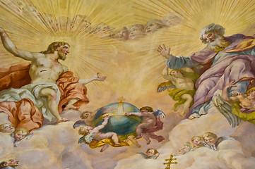 Image showing Biblical fresco