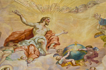 Image showing Biblical fresco