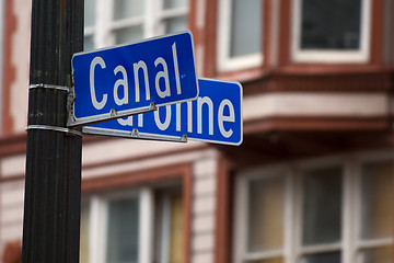 Image showing Canal street sign