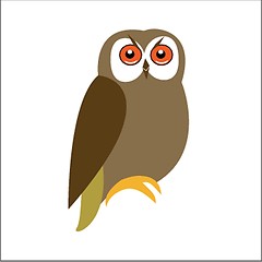 Image showing illustration of a funny character owl