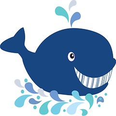 Image showing Whale cartoon