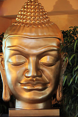 Image showing Face of a Buddha statue