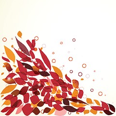 Image showing  Colorful autumn leaves. Vector illustration.