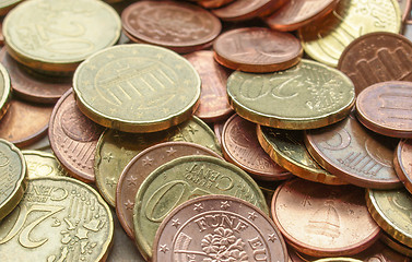 Image showing Euro coins background