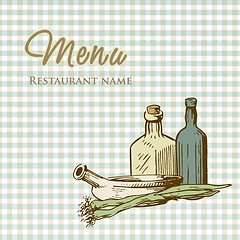 Image showing Restaurant or wine bar menu design. Seamless vector illustration