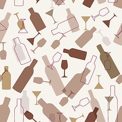 Image showing Restaurant or wine bar menu design. Seamless vector illustration