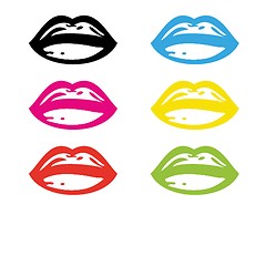 Image showing Retro lipstick traces set