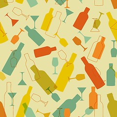 Image showing Restaurant or wine bar menu design. Seamless vector illustration