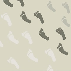 Image showing Seamless pattern of footprints .