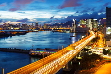 Image showing Hong Kong city at night