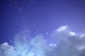 Image showing Universal milky way galaxy with cloud