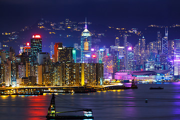 Image showing Hong Kong skyline at night