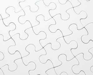 Image showing Part of completed white puzzle