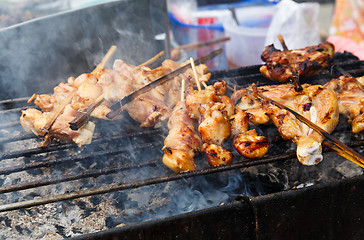 Image showing Traditional Thai style grilled pork