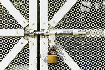 Image showing Metal door with lock