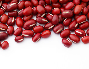 Image showing Pile of Red Bean isolated on white background