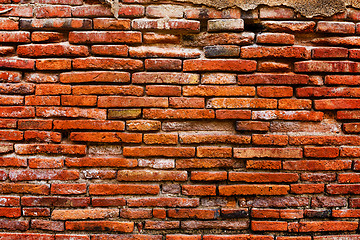 Image showing Detail of ancient brick wall