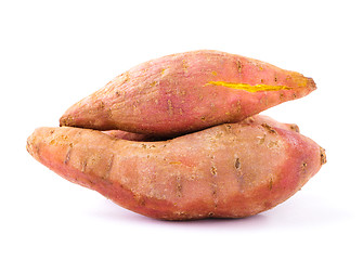 Image showing Organic sweet potatoes