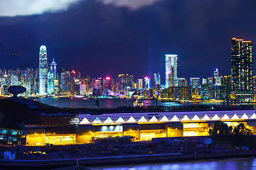 Image showing Hong Kong skyline at night