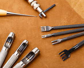Image showing Leather craft equipment