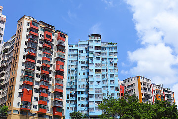 Image showing Old residential building in Hong Kong