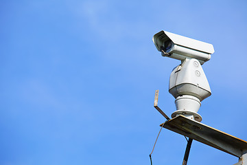 Image showing CCTV with blue sky