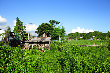 Image showing Wooden house in countryside