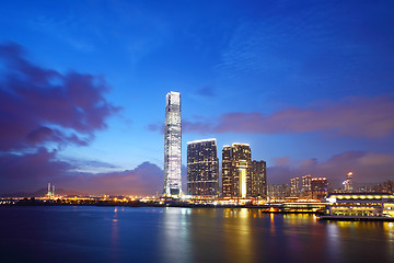 Image showing Kowloon downtown at night